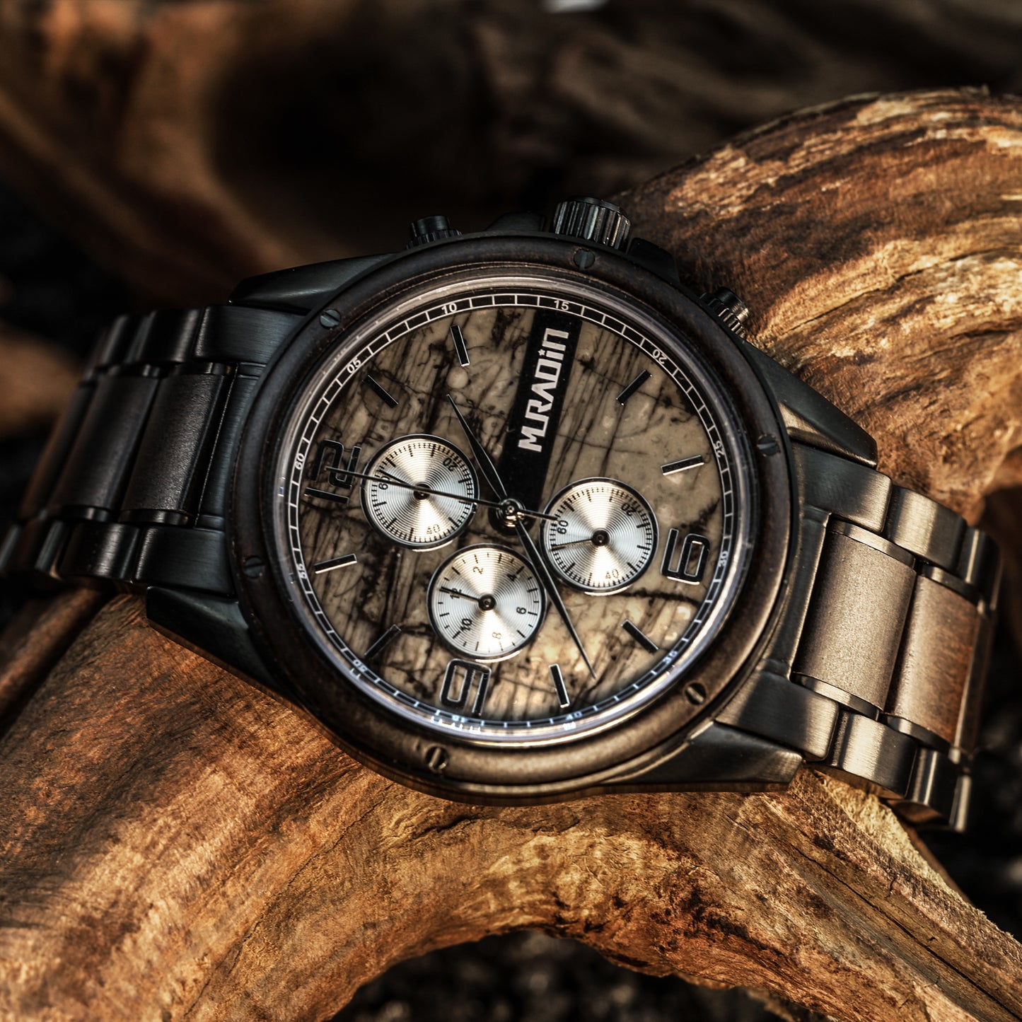 OS30 Mens Mechanical Steel Watches Black & Black Sandal