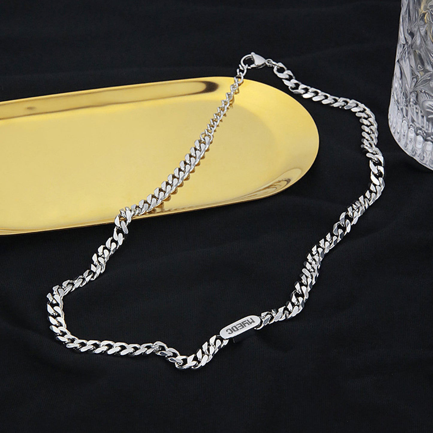 MYEDC Necklace Miami Cuban Chains for Men