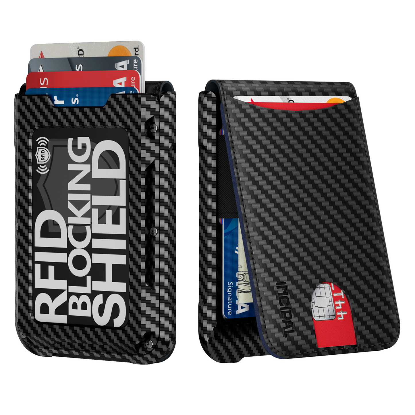 I09 - Wallet for Men - Black & Carbon.Fr