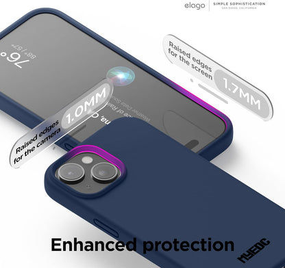 MYEDC Compatible with iPhone 15 Case, Liquid Silicone Case, Full Body Protective Cover